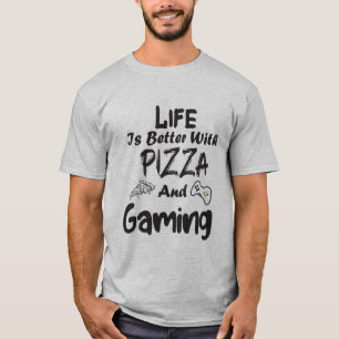 ピザやゲームの方が人生が良い Tシャツ
