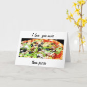 ピザよりも愛するハッピーバースデー カード (黄色い花)