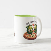 ピザよりオリーブ ツートーンマグカップ (正面右)