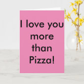 ピザより愛してる!ピザを言うな。カード カード (黄色い花)