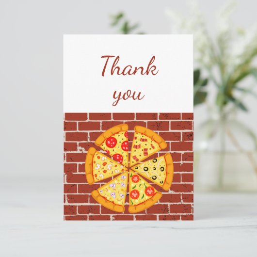 ピザをありがとうピザ夜おもしろい サンキューカード (スタンド正面)