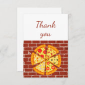 ピザをありがとうピザ夜おもしろい サンキューカード (正面/裏面)