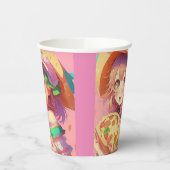 ピザをかわいらし持つアニメの少女|過去記事 紙コップ (左)