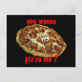 「ピザをくれよ」 ユーモアのパロディ ポストカード