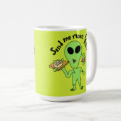 ピザをもう送って UFO コーヒーマグカップ (正面右)