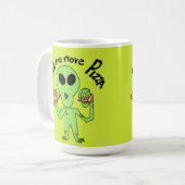 ピザをもう送って UFO コーヒーマグカップ (正面左)