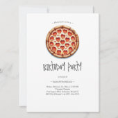 ピザをテーマにしたカジュアル誕生日招待状 招待状 (正面)