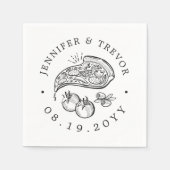 ピザをテーマにしたグルメ | ナプキン スタンダードカクテルナプキン (正面)