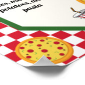 ピザをテーマにしたベビーの誕生日マイルストーンのポスター ポスター (角)