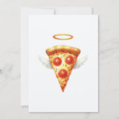 ピザをテーマにした天国の赤ちゃんシャワー 招待状 (裏面)