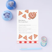 ピザをテーマにした婚約パーティゲーム チラシ (シングル)