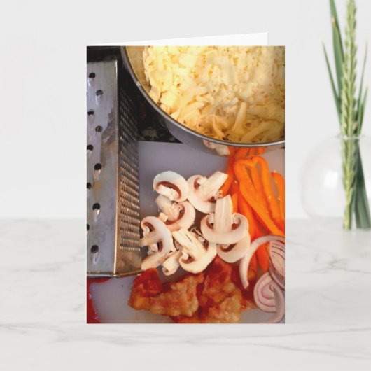 ピザをマキンにする |グリーティングカード カード (正面)