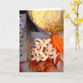 ピザをマキンにする |グリーティングカード カード (黄色い花)