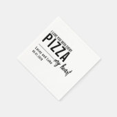 ピザを一つ一つ愛す | ピザおもしろいパーティー スタンダードカクテルナプキン (角)