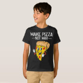 ピザを作おもしろいる、ファーストフードチーズクラスト愛好家 Tシャツ (正面フル)