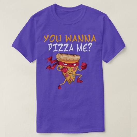ピザを作りたいファーストフード空手忍者Piz Tシャツ (デザイン正面)