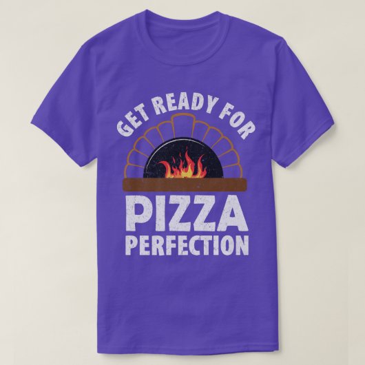 ピザを作ることでピザの完成を目指す Tシャツ (デザイン正面)