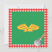 ピザを作る誕生日パーティーの招待状 招待状 (裏面)