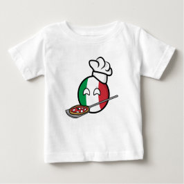 ピザを作るPolandball - Italyball ベビーTシャツ