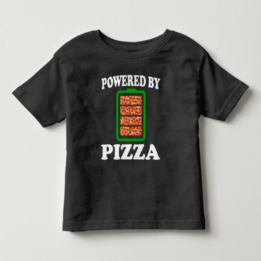 ピザを使ったパワー – ピおもしろいザ トドラーTシャツ (正面)