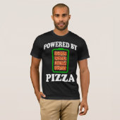 ピザを使ったパワー – ピおもしろいザ Tシャツ (正面フル)