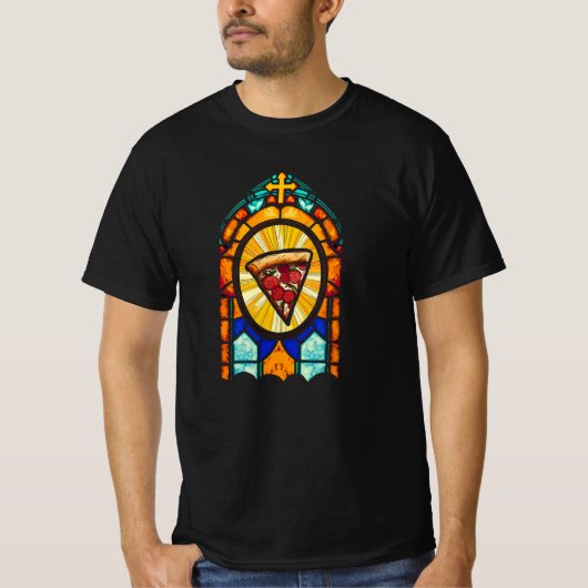 ピザを信じてる Tシャツ (正面)