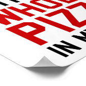 ピザを全部口に入れてフィッティングになる ポスター (角)