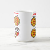 ピザを切る面白いマグカップ コーヒーマグカップ (中央)
