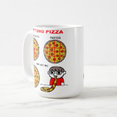 ピザを切る面白いマグカップ コーヒーマグカップ (正面左)