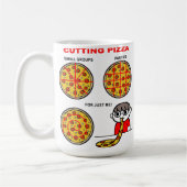ピザを切る面白いマグカップ コーヒーマグカップ (左)