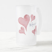 ピザを好きだハート フロストグラスビールジョッキ (正面右)