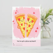 ピザを得持って私のハートバレンタインデー シーズンカード (スタンド正面)