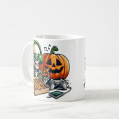 ピザを愛するスケルトン：ゲーム，チーズ過負荷 コーヒーマグカップ (正面左)