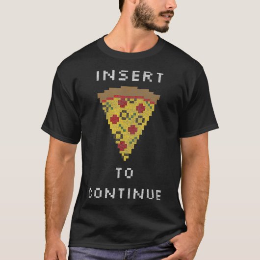 ピザを挿入してピザの配送を継続 Tシャツ (正面)