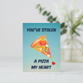 ピザを盗んだなハート |グリーティングカード ポストカード (スタンド正面)