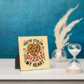 ピザを盗んだ私のハート – ピザフおもしろいォーバー フォトプラーク (インサイチュ)