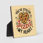 ピザを盗んだ私のハート – ピザフおもしろいォーバー フォトプラーク (正面)