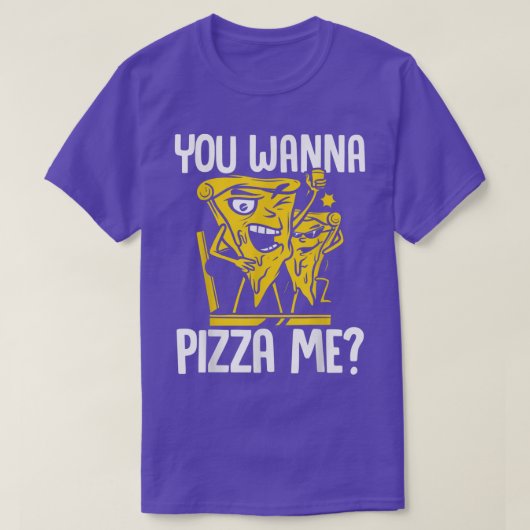 ピザを私の食べ食べ物のイタリアンピザ好き Tシャツ (デザイン正面)