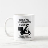ピザを配達する人は素晴らし～だ コーヒーマグカップ (左)