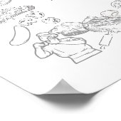 ピザを食べたい？ウォールアート ポスター (角)