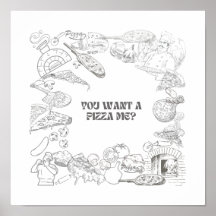 ピザを食べたい？ウォールアート