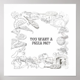 ピザを食べたい?ウォールアート ポスター