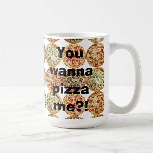 「ピザを食べたい?!」 コーヒーマグカップ (右)