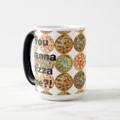 「ピザを食べたい?!」 モーフィングマグカップ (正面左)