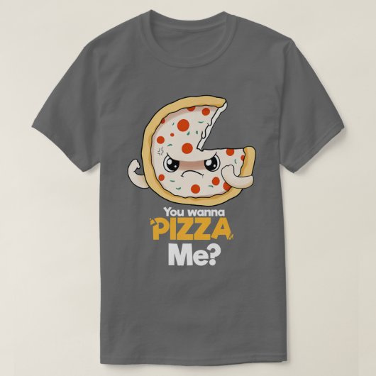 ピザを食べたい Tシャツ (デザイン正面)