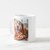ピザを食べた一番かわいい犬 コーヒーマグカップ (正面左)