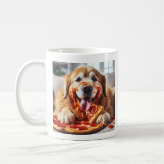 ピザを食べた一番かわいい犬 コーヒーマグカップ