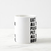 ピザを食べつくせ ボクサーを可愛がれ Adb018I コーヒーマグカップ (中央)