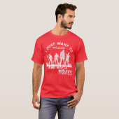 ピザを食べてホラー映画を見たいだけです f tシャツ (正面フル)
