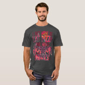 ピザを食べてホラー映画を見たいだけ Hal Tシャツ (正面フル)